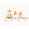 Серьги Xuping TTM Stainless Steel цвет 14K пусеты "Объемные треугольники" 9х9мм фото №2 Серьги Xuping TTM Stainless Steel цвет 14K пусеты "Объемные треугольники" 9х9мм фото №2