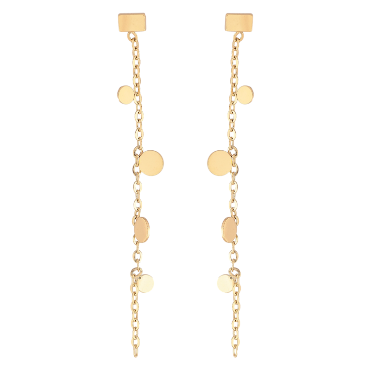 Серьги Xuping TTM Stainless Steel цвет 14К пусеты "Декоративные подвески" фото №18