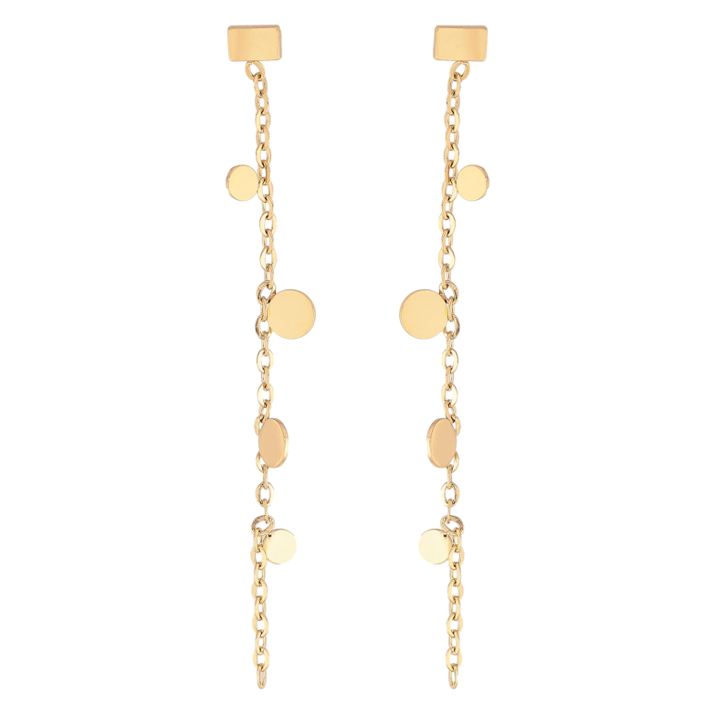 Серьги Xuping TTM Stainless Steel цвет 14К пусеты "Декоративные подвески" фото №1