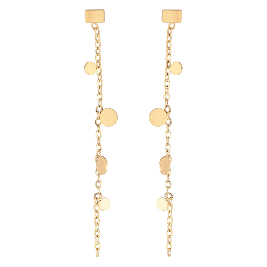 Сережки Xuping TTM Stainless Steel колір 14К пусети "Декоративні підвіски" фото №1