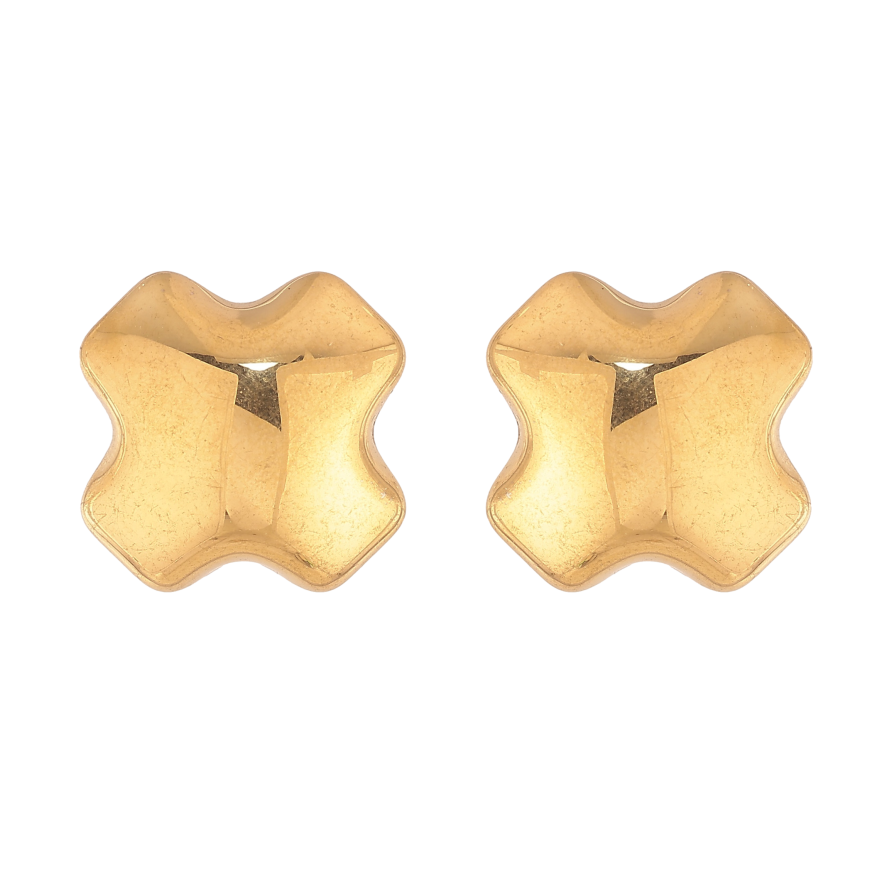 Сережки Xuping TTM Stainless Steel колір 14К пусети "Хрестики" фото №1 Сережки Xuping TTM Stainless Steel колір 14К пусети "Хрестики" фото №1