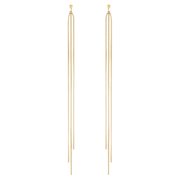 Сережки Xuping TTM Stainless Steel колір 14К пусети підвіски з ланцюжків фото №23