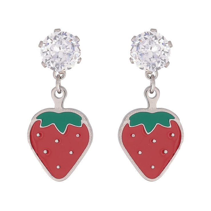 Сережки Xuping TTM Stainless Steel колір Родій пусети "Полунички" фото №18 Сережки Xuping TTM Stainless Steel колір Родій пусети "Полунички" фото №18