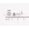 Серьги Xuping TTM Stainless Steel цвет Родий пусеты "Круги из белой керамики с кристаллами" ø 9мм фото №3 Серьги Xuping TTM Stainless Steel цвет Родий пусеты "Круги из белой керамики с кристаллами" ø 9мм фото №3