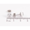 Серьги Xuping TTM Stainless Steel цвет Родий пусеты "Квадраты из белой керамики с кристаллом" 8х8мм фото №3 Серьги Xuping TTM Stainless Steel цвет Родий пусеты "Квадраты из белой керамики с кристаллом" 8х8мм фото №3