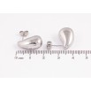 Сережки Xuping TTM Stainless Steel колір Родій пусети "Об'ємні крапельки" фото №2