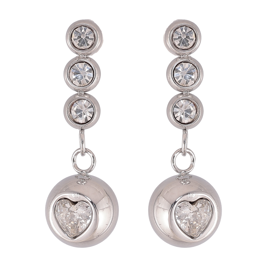 Серьги Xuping TTM Stainless Steel цвет Родий пусеты "Декоративные подвески с кристаллами" фото №1 Серьги Xuping TTM Stainless Steel цвет Родий пусеты "Декоративные подвески с кристаллами" фото №1