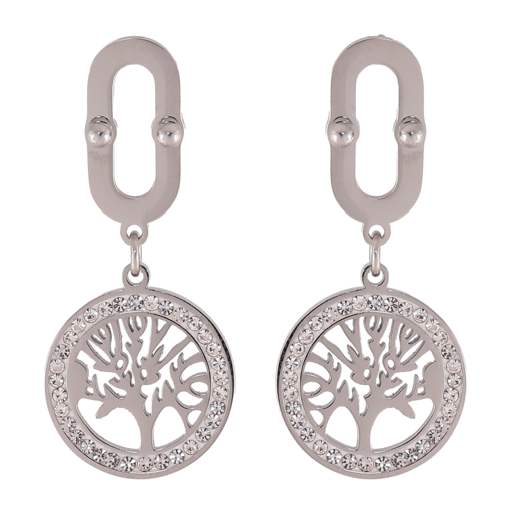 Серьги Xuping TTM Stainless Steel цвет Родий пусеты "Древо жизни" фото №25 Серьги Xuping TTM Stainless Steel цвет Родий пусеты "Древо жизни" фото №25