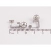 Серьги Xuping TTM Stainless Steel цвет Родий пусеты "Шарики на дужках" фото №2