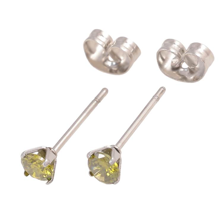 Серьги Xuping TTM Stainless Steel цвет Родий пусеты "Оливковые кристаллы в 4-х крапановой оправе" ø 4мм фото №21 Серьги Xuping TTM Stainless Steel цвет Родий пусеты "Оливковые кристаллы в 4-х крапановой оправе" ø 4мм фото №21