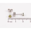 Серьги Xuping TTM Stainless Steel цвет Родий пусеты "Оливковые кристаллы в 4-х крапановой оправе" ø 4мм фото №2 Серьги Xuping TTM Stainless Steel цвет Родий пусеты "Оливковые кристаллы в 4-х крапановой оправе" ø 4мм фото №2