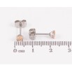 Серьги Xuping TTM Stainless Steel цвет Родий пусеты "Персиковые кристаллы в 4-х крапановой оправе" ø 4мм фото №2 Серьги Xuping TTM Stainless Steel цвет Родий пусеты "Персиковые кристаллы в 4-х крапановой оправе" ø 4мм фото №2