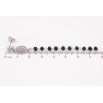 Серьги Xuping TTM Stainless Steel цвет Родий пусеты "Подвески с черными бусинами" фото №2 Серьги Xuping TTM Stainless Steel цвет Родий пусеты "Подвески с черными бусинами" фото №2