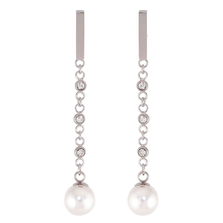 Серьги Xuping TTM Stainless Steel цвет Родий пусеты "Жемчужные подвески" фото №11 Серьги Xuping TTM Stainless Steel цвет Родий пусеты "Жемчужные подвески" фото №11