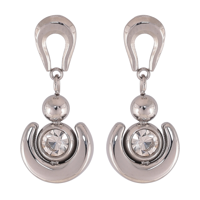 Сережки Xuping TTM Stainless Steel колір Родій пусети "Декоративні підвіски із кристалами" фото №3 Сережки Xuping TTM Stainless Steel колір Родій пусети "Декоративні підвіски із кристалами" фото №3