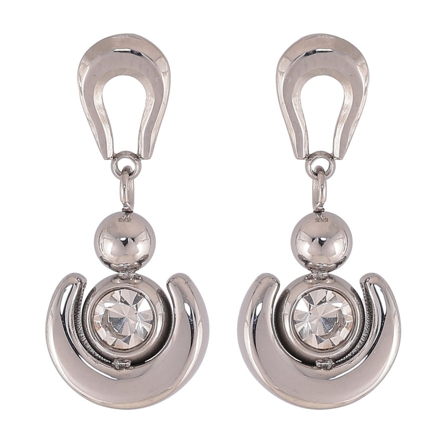 Серьги Xuping TTM Stainless Steel цвет Родий пусеты "Декоративные подвески с кристаллами" фото №1 Серьги Xuping TTM Stainless Steel цвет Родий пусеты "Декоративные подвески с кристаллами" фото №1