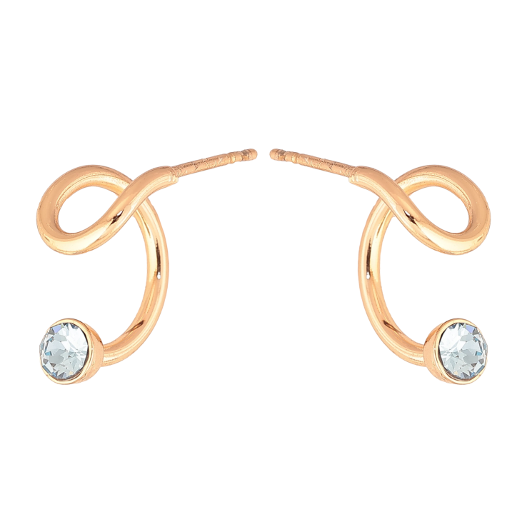Сережки Xuping колір 18K з кристалами Swarovski пусети "Дуги з кристалом Aqumarine" фото №25 Сережки Xuping колір 18K з кристалами Swarovski пусети "Дуги з кристалом Aqumarine" фото №25