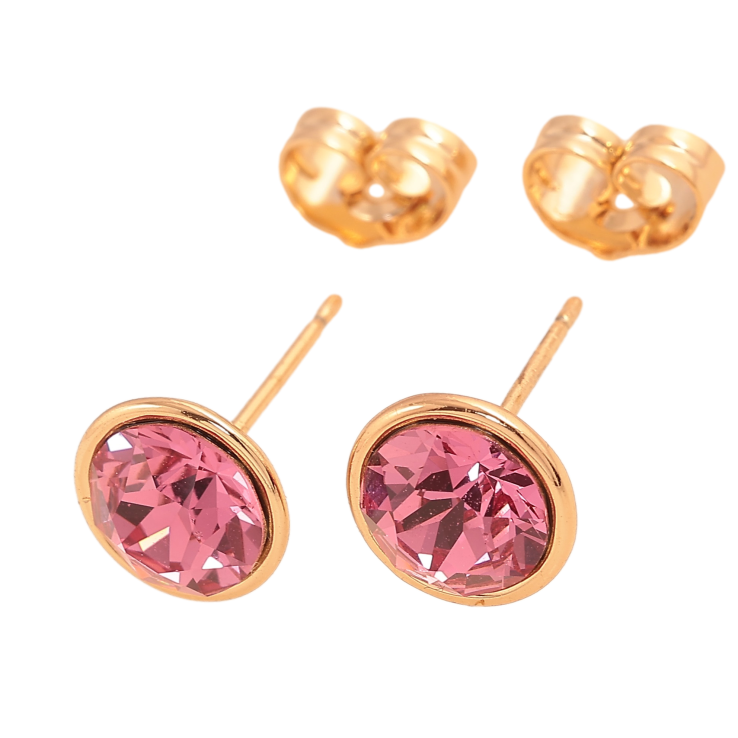 Серьги Xuping цвет 18K с кристаллами Swarovski пусеты "Кристаллы Rose" ø 9мм фото №5 Серьги Xuping цвет 18K с кристаллами Swarovski пусеты "Кристаллы Rose" ø 9мм фото №5