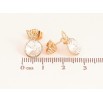 Серьги Xuping цвет 18K с кристаллами Swarovski пусеты "Кристаллы Clear с бабочками" фото №2