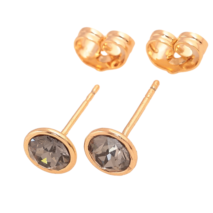 Серьги Xuping цвет 18K с кристаллами Swarovski пусеты "Кристаллы Graphite" ø 7мм фото №3 Серьги Xuping цвет 18K с кристаллами Swarovski пусеты "Кристаллы Graphite" ø 7мм фото №3
