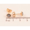 Серьги Xuping цвет 18K с кристаллами Swarovski пусеты "Кристаллы Graphite" ø 7мм фото №2