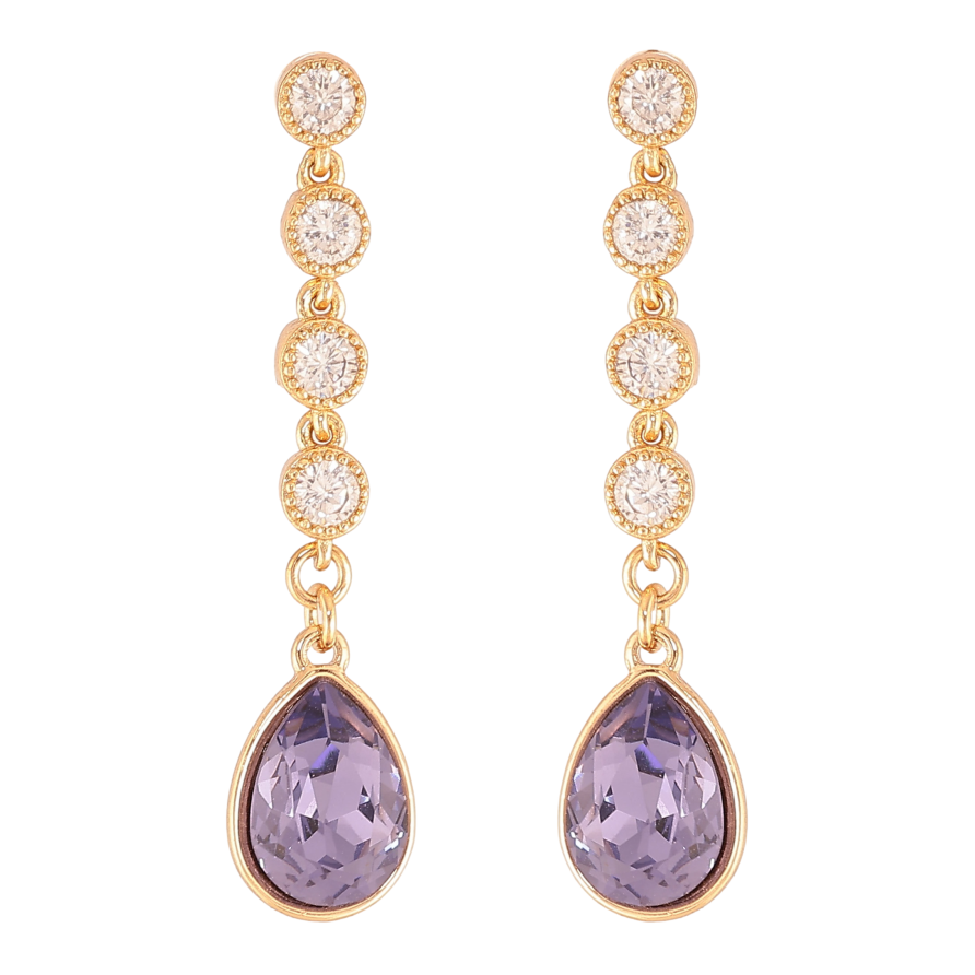 Серьги Xuping цвет 18K с кристаллами Swarovski пусеты "Подвески с кристаллами Tanzanite" фото №1 Серьги Xuping цвет 18K с кристаллами Swarovski пусеты "Подвески с кристаллами Tanzanite" фото №1