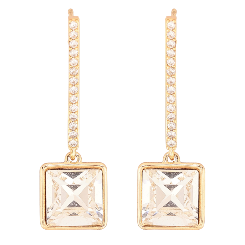 Серьги Xuping цвет 18K с кристаллами Swarovski пусеты "Подвески с кристаллами Clear" фото №1 Серьги Xuping цвет 18K с кристаллами Swarovski пусеты "Подвески с кристаллами Clear" фото №1
