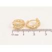Сережки Xuping колір Позолота 14K колечка "Візерунок з кристалами" фото №2