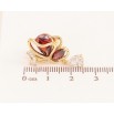 Серьги Xuping цвет Позолота 14K пусеты "Бабочки с красными кристаллами" фото №2