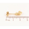 Сережки Xuping TTM Stainless Steel колір 14K пусети "Підвіски з сердечками" фото №2