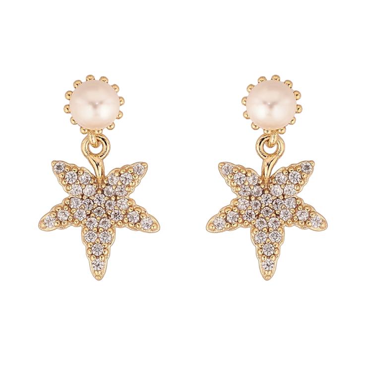 Сережки Xuping колір Позолота 14K пусети "Листочки" фото №21