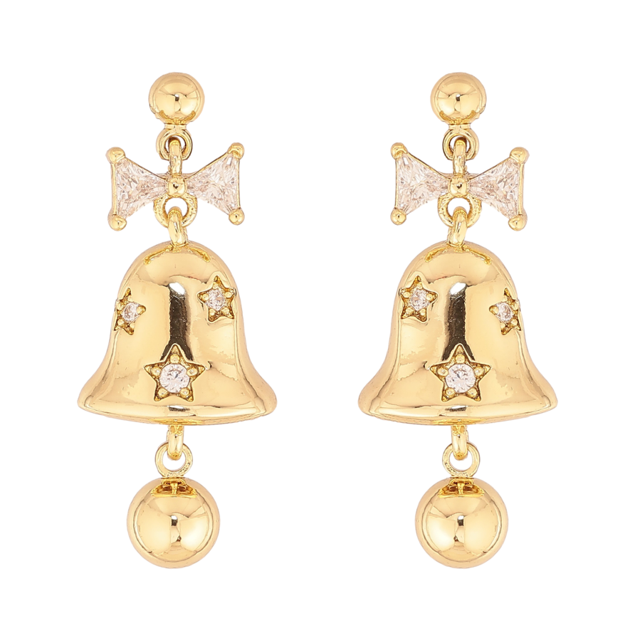 Сережки Xuping колір Позолота 14K пусети "Дзвіночки" фото №1 Сережки Xuping колір Позолота 14K пусети "Дзвіночки" фото №1