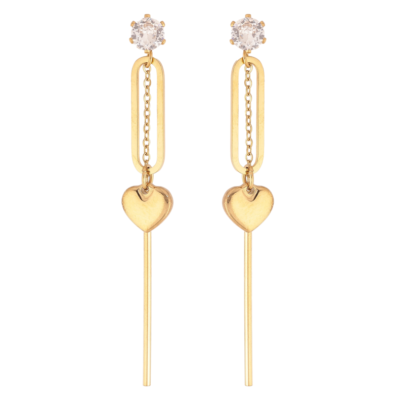 Сережки Xuping TTM Stainless Steel колір 14K пусети "Декоративні підвіски" фото №2 Сережки Xuping TTM Stainless Steel колір 14K пусети "Декоративні підвіски" фото №2