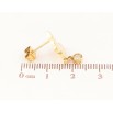 Сережки Xuping TTM Stainless Steel колір 14K пусети "Метелики" фото №2