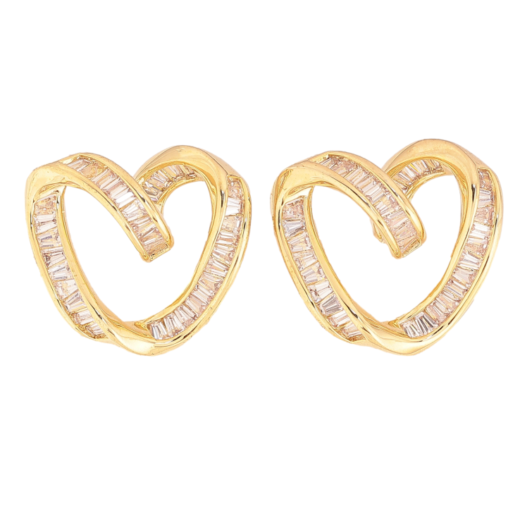 Сережки Xuping колір Позолота 14K пусети "Сердечка" фото №15