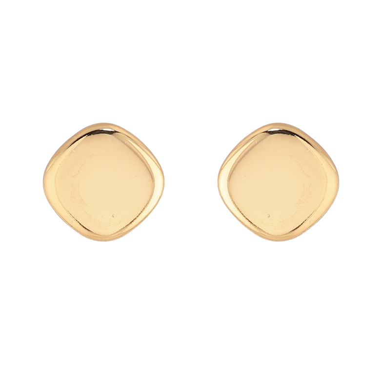 Серьги Xuping цвет Позолота 14K пусеты "Ромбы"  фото №1