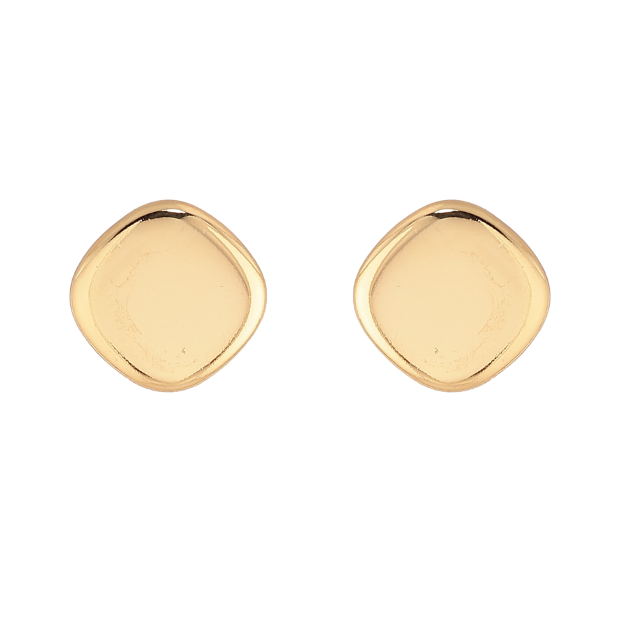 Серьги Xuping цвет Позолота 14K пусеты "Ромбы"  фото №1