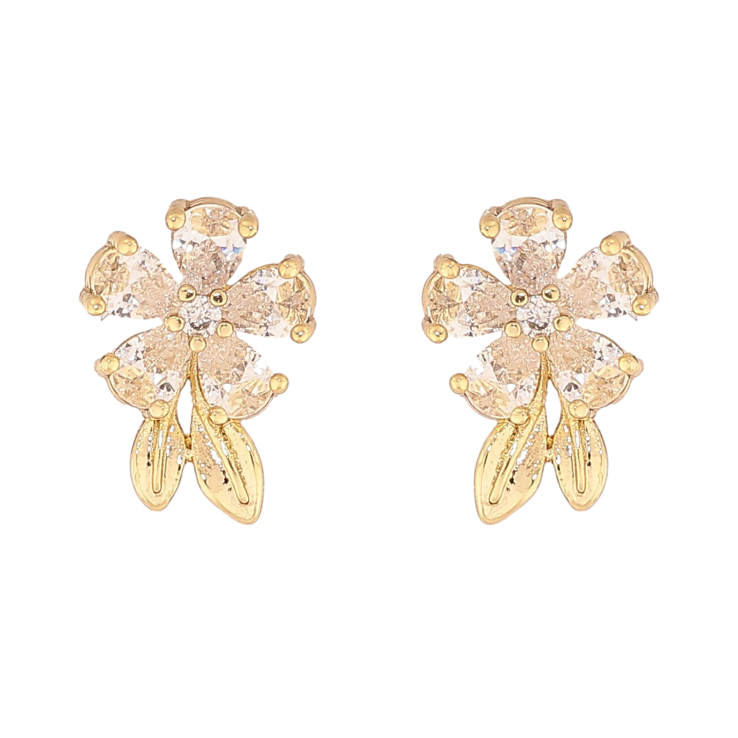 Сережки Xuping колір Позолота 14K пусети "Кристальні кільця" фото №11 Сережки Xuping колір Позолота 14K пусети "Кристальні кільця" фото №11