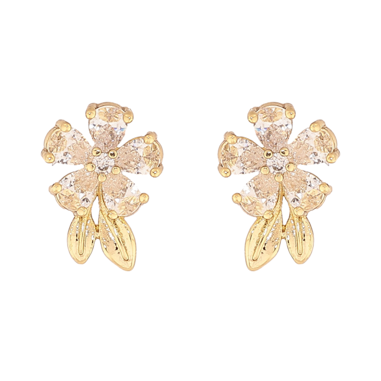 Серьги Xuping цвет Позолота 14K пусеты "Кристальные колечки" фото №4 Серьги Xuping цвет Позолота 14K пусеты "Кристальные колечки" фото №4