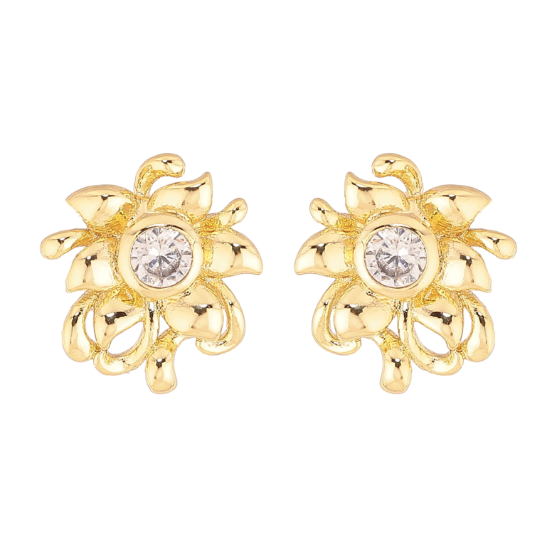 Серьги Xuping цвет Позолота 14K пусеты "Кристальные цветочки" фото №2 Серьги Xuping цвет Позолота 14K пусеты "Кристальные цветочки" фото №2
