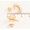 Серьги Xuping цвет Позолота 14K пусеты "Звезда с Луной" фото №2