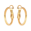 Сережки Xuping TTM Stainless Steel колір 14K італійський замок "Кільця з підвісками" 2 в 1, ø 2см фото №3