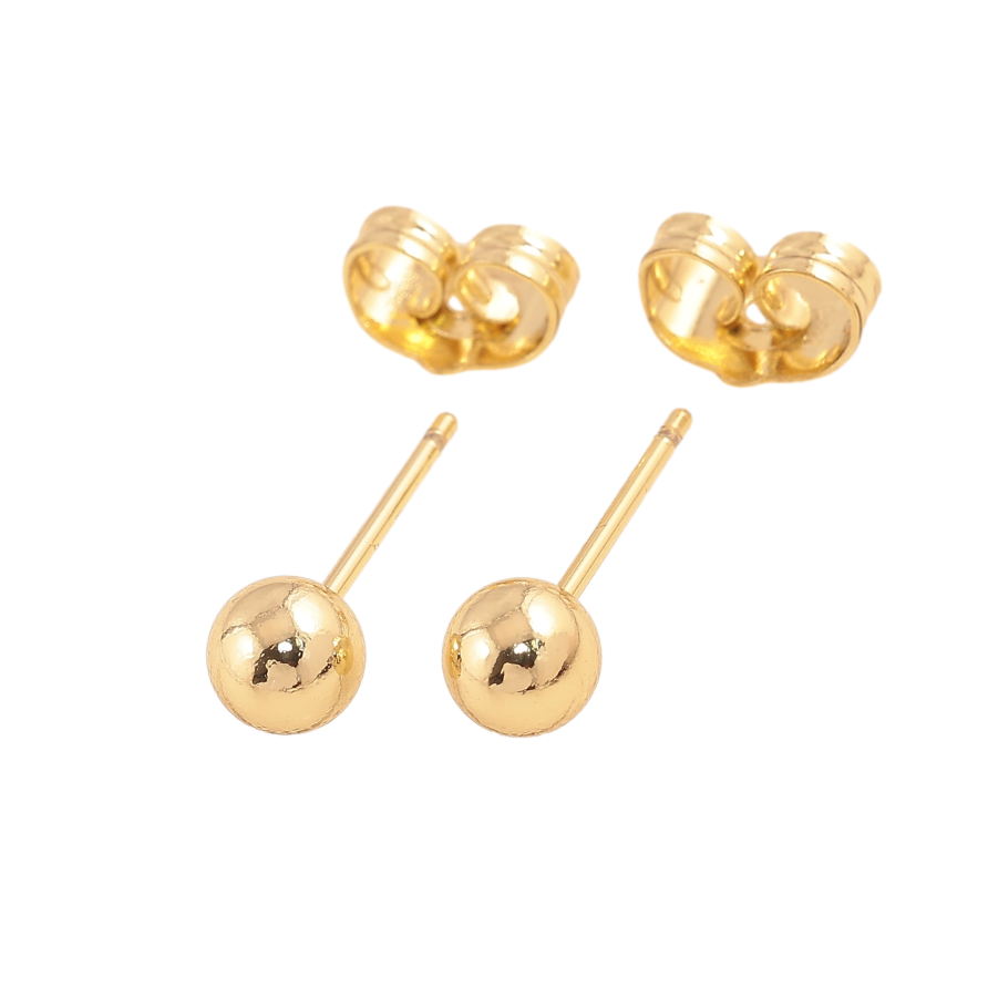 Сережки Xuping колір Позолота 14K пусети "Кульки" ø 5мм фото №1 Сережки Xuping колір Позолота 14K пусети "Кульки" ø 5мм фото №1