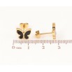 Сережки Xuping TTM Stainless Steel колір 14K пусети "Метелики" фото №2