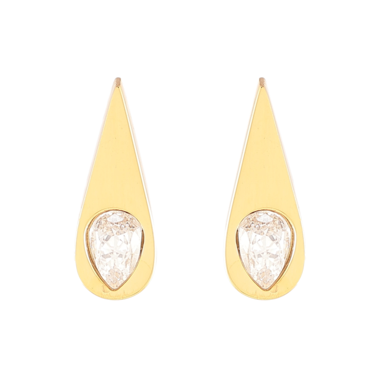 Сережки Xuping TTM Stainless Steel колір 14K пусети "Крапельки з кристалами" фото №21 Сережки Xuping TTM Stainless Steel колір 14K пусети "Крапельки з кристалами" фото №21