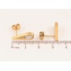Сережки Xuping TTM Stainless Steel колір 14K пусети "Крапельки з кристалами" фото №2