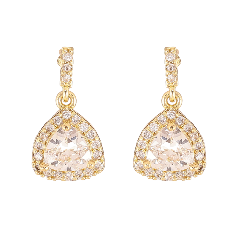 Сережки Xuping колір Позолота 14K пусети "Кристальні підвіски" фото №1 Сережки Xuping колір Позолота 14K пусети "Кристальні підвіски" фото №1