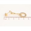 Серьги Xuping цвет Позолота 14K пусеты "Колечки с кристаллами" фото №2