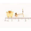 Сережки Xuping TTM Stainless Steel колір 14K пусети "Метелики" фото №2