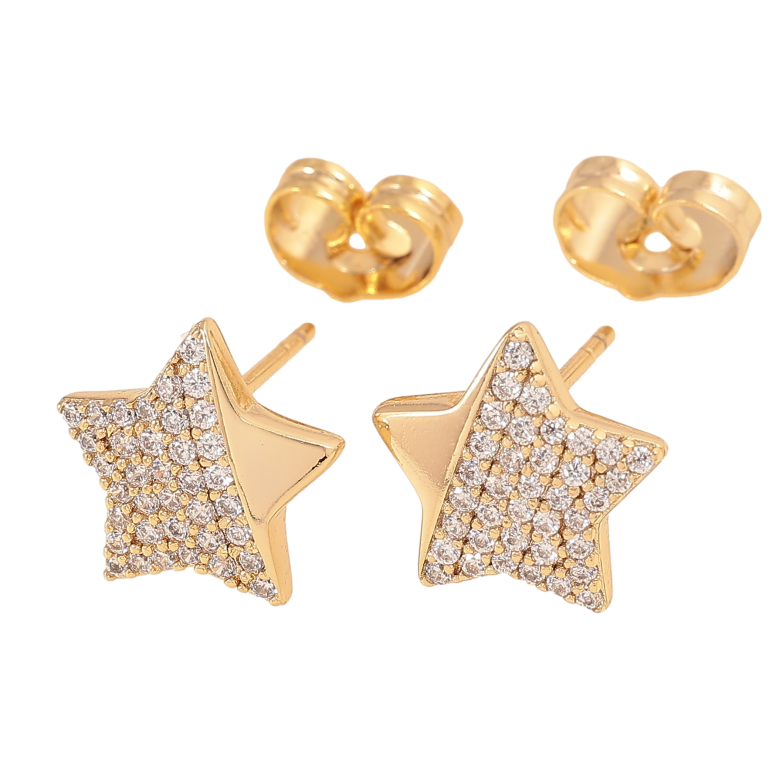 Серьги Xuping цвет Позолота 14K пусеты "Звезды с инкрустацией кристаллами" фото №1 Серьги Xuping цвет Позолота 14K пусеты "Звезды с инкрустацией кристаллами" фото №1